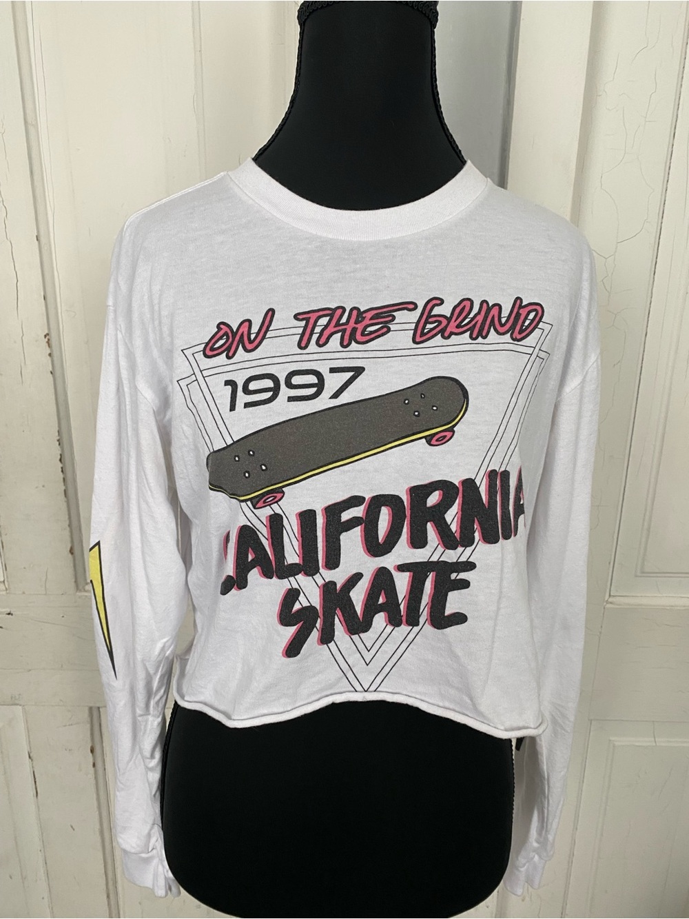 Freeze White Long Sleeve 'California Skate' Graphic Tee